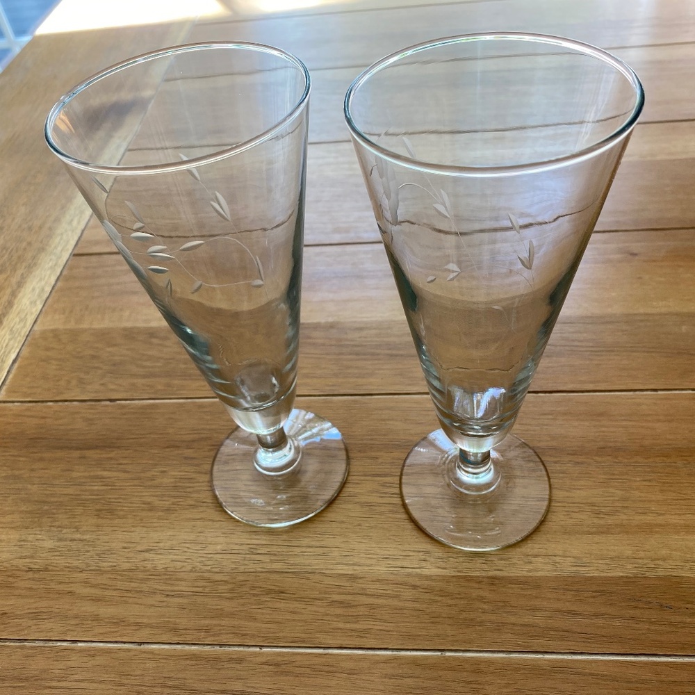 Princess House Vintage Crystal Pilsner Set